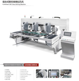 China Duschen Sie Glasstärke Tür CNC Glasder bohrmaschine-drei Kopf-4-12mm fournisseur